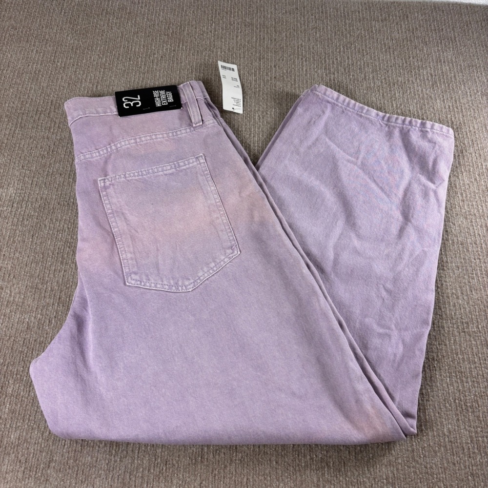 Urban Outfitters BDG High-Rise Extreme Baggy Lilac Jeans Women's Sz 32 New Flaw